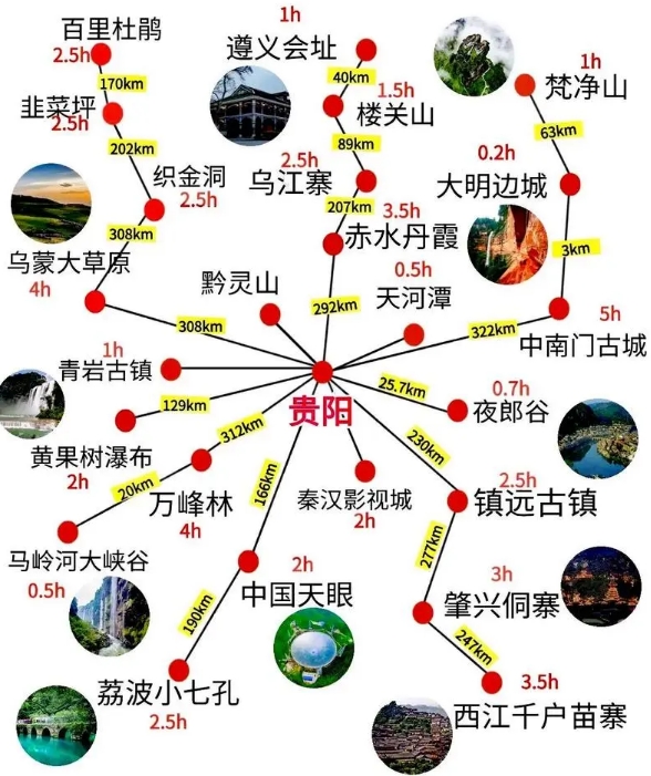 湖南贵州旅游地图